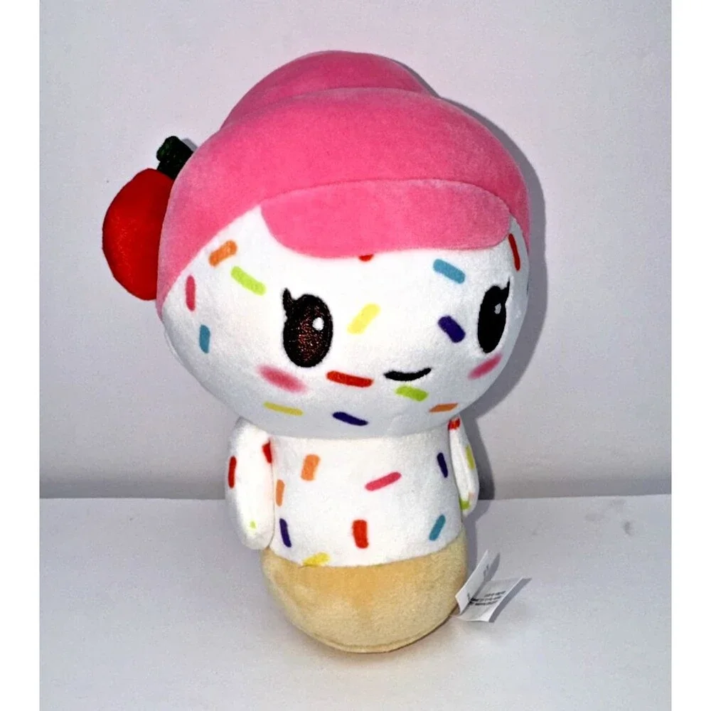 8” Moriah Elizabeth 2023 Cuepy Plushie Ice Cream Cherry on Top with Sprinkles